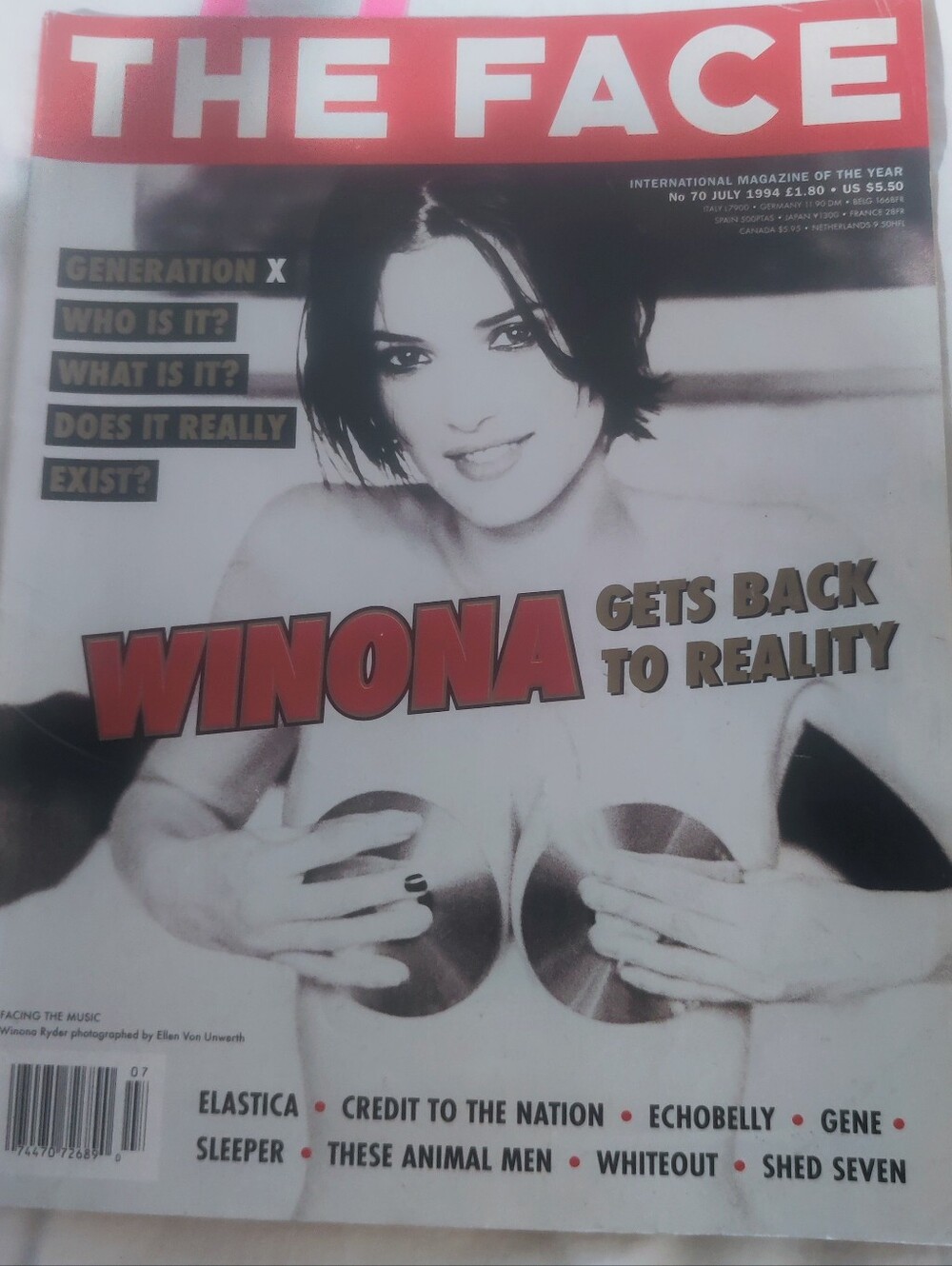 1994 THE FACE Magazine Winona Ryder